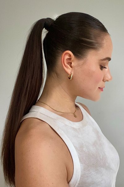 person with ponytail