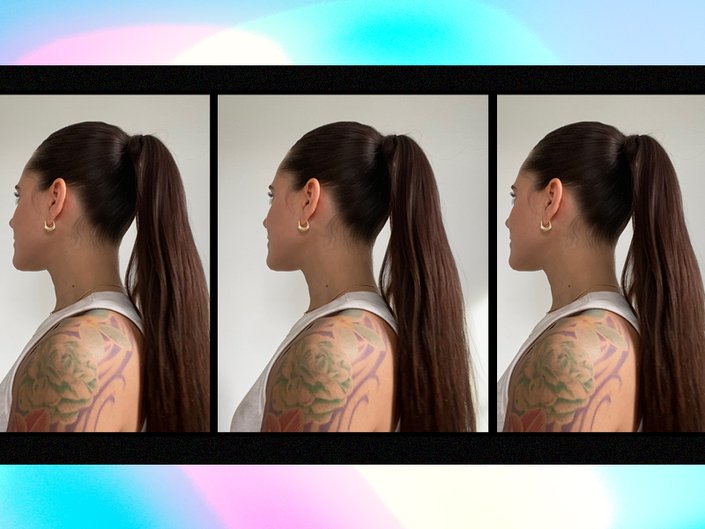 person with ponytail