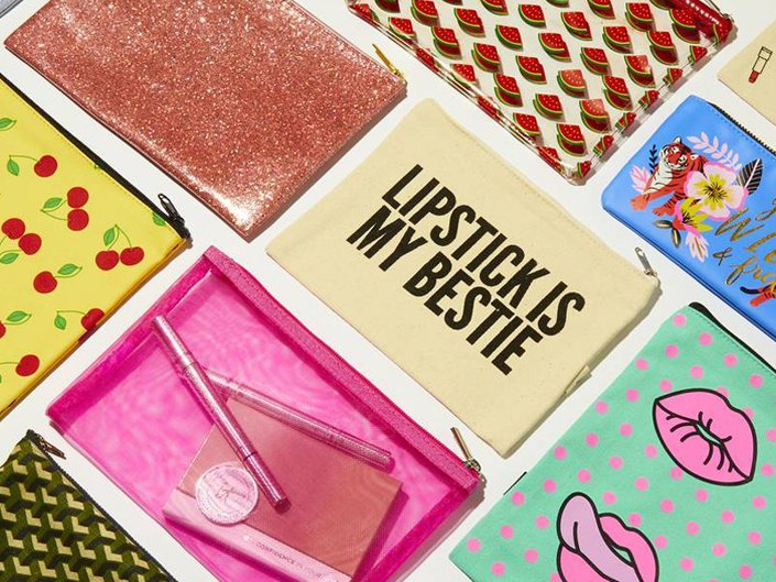 various makeup bags