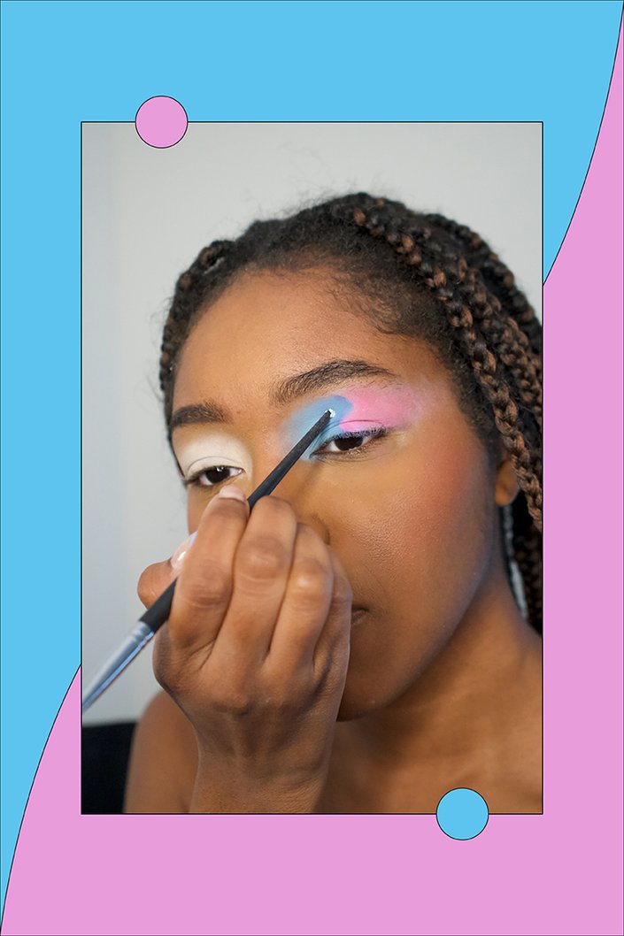 neon ying yang eyes