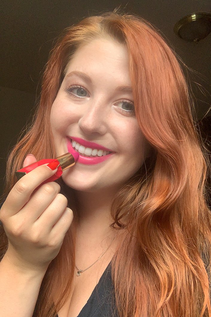 rosso valentino lipstick in pink is punk