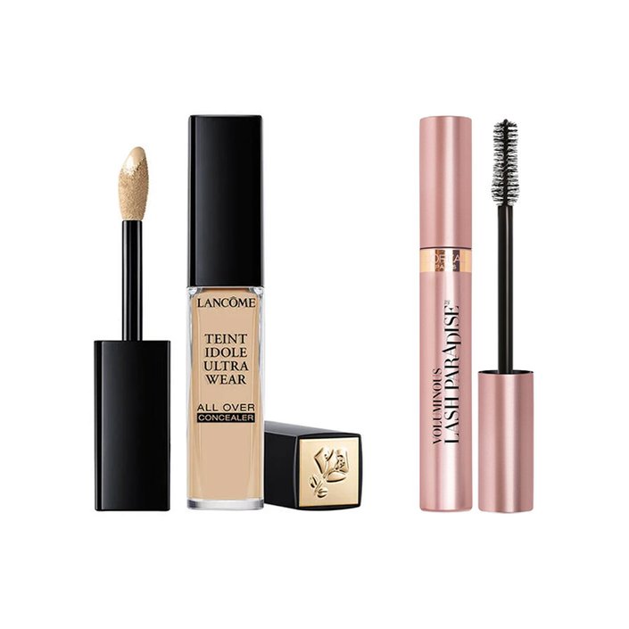 Lancôme Teint Idole Ultra Wear All Over Concealer and L'Oréal Paris Voluminous Lash Paradise Mascara