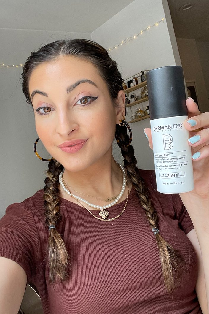 dermablend lock and last setting spray