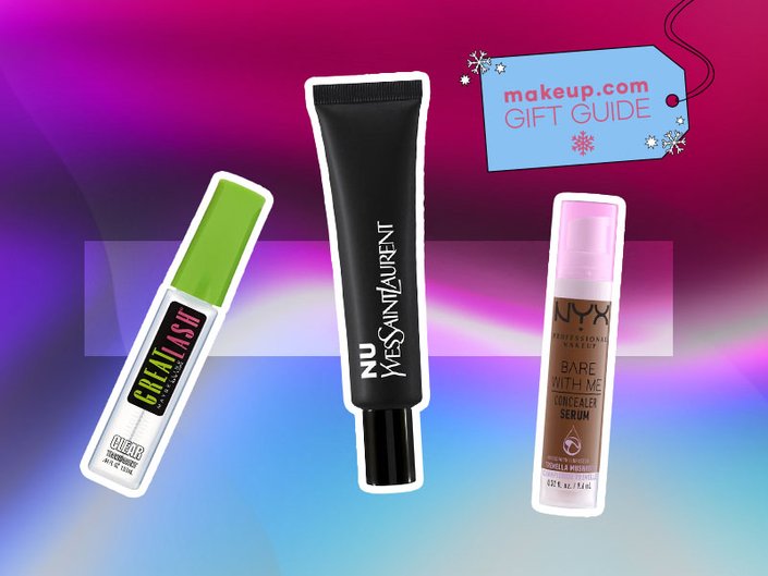 maybelline new york great lash in clear, ysl nu blotting lotion, nyx professional makeup bare with me concealer serum