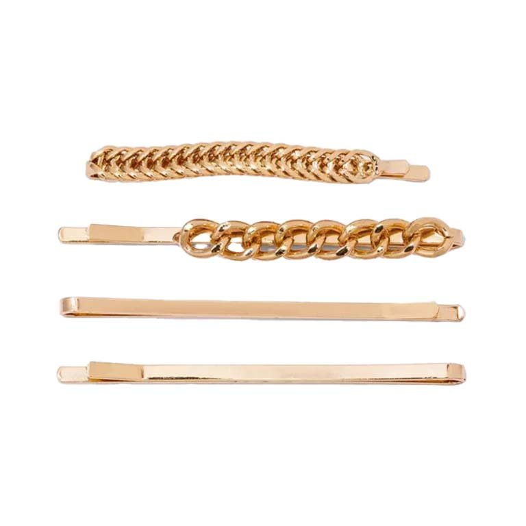 Metal and Chain Bobby Pin Set