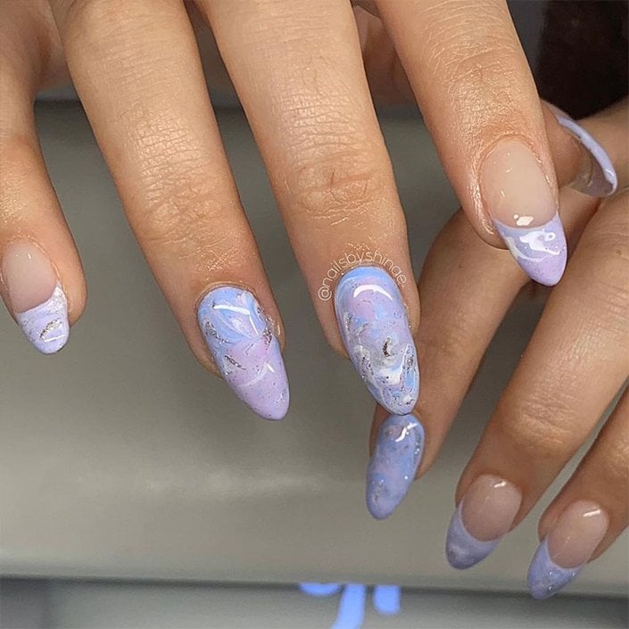 periwinkle blue nail designs
