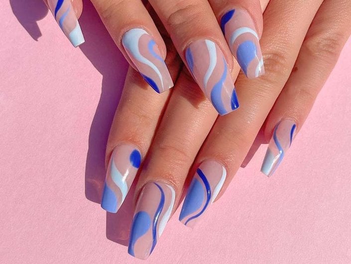 periwinkle blue nail designs