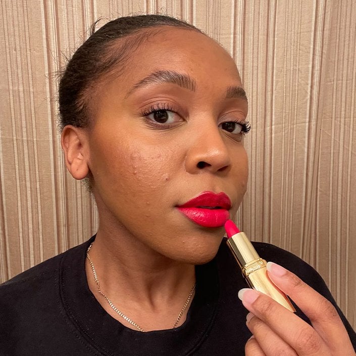 L'Oréal Paris Reds of Worth Satin Lipstick With Saturated Color in Successful Red