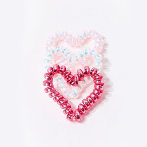 Forever21 Heart Spiral Hair Tie Set