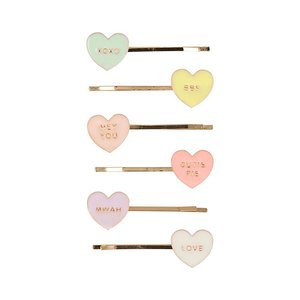 Meri Meri Love Hearts Enamel Hair Slides