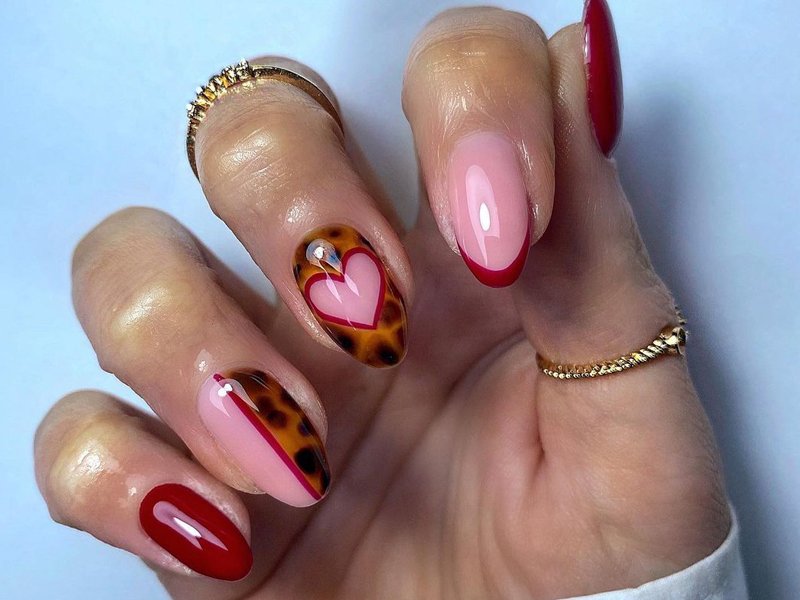8. Love Heart Nails - wide 1
