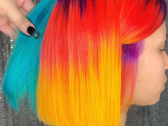 Half and Half Hair Color Ideas