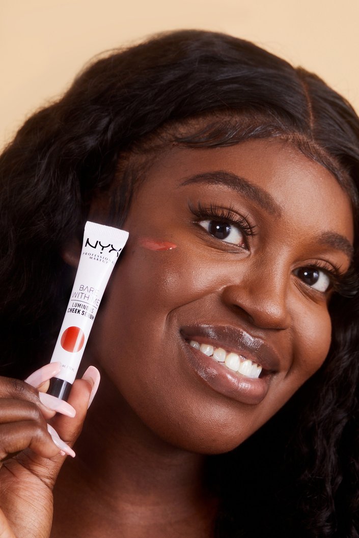 nyx professional makeup bare with me luminous cheek serum in sienna bronze