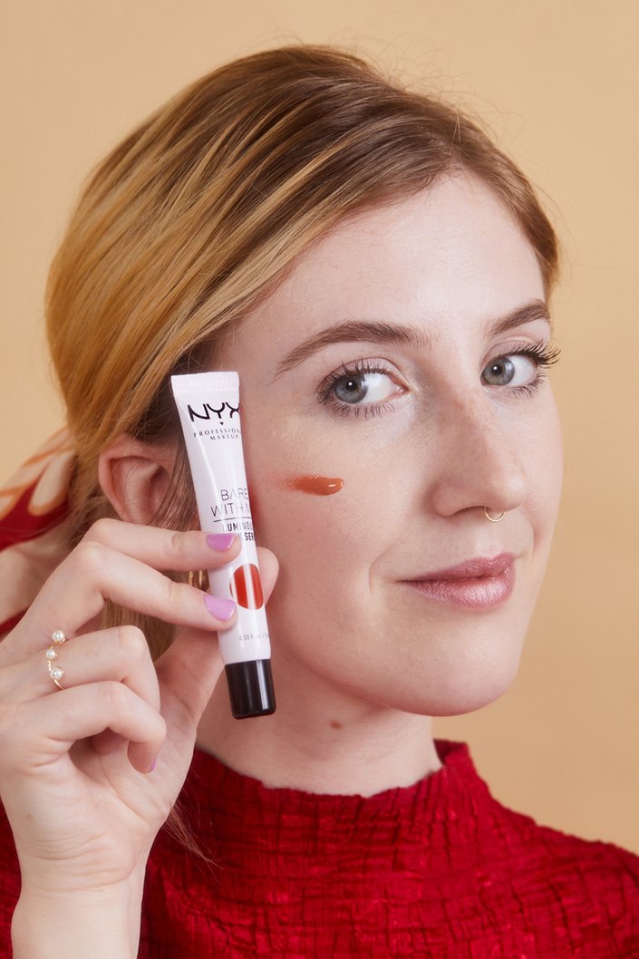 nyx professional makeup bare with me luminous cheek serum in sienna bronze