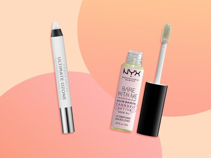 urban decay ultimate ozone multipurpose primer pencil and nyx professional makeup bare with me cannabis sativa seed oil lip conditioner
