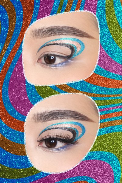 graphic metallic halo eyeliner tutorial