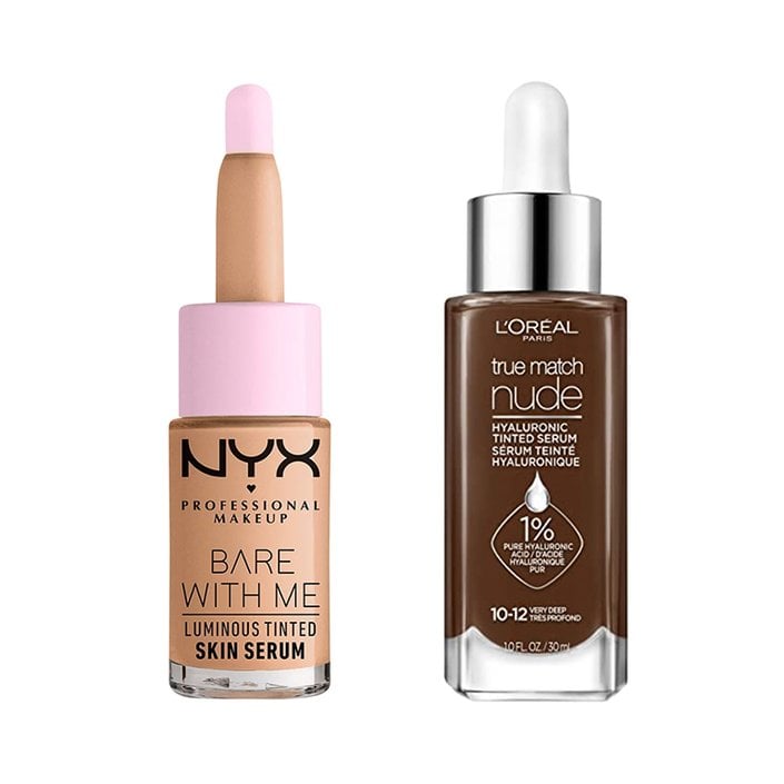 NYX Professional Makeup Bare With Me Luminous Tinted Skin Serum and L’Oréal Paris True Match Tinted Serum