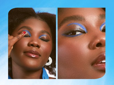 blue graphic eyeliner tutorial