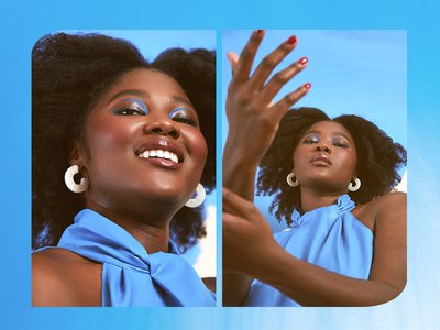 blue graphic eyeliner tutorial