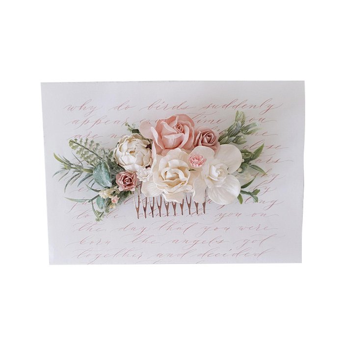dailywedding flower hair comb