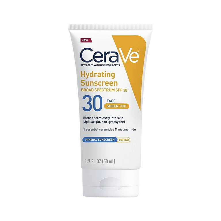 cerave hydrating mineral sunscreen spf 30 face sheer tint