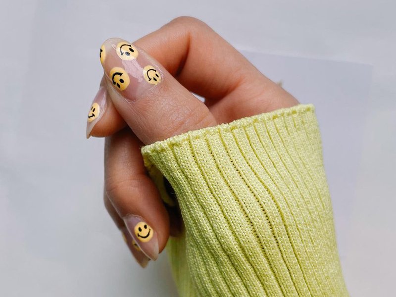 4. Colorful Happy Face Nails - wide 11