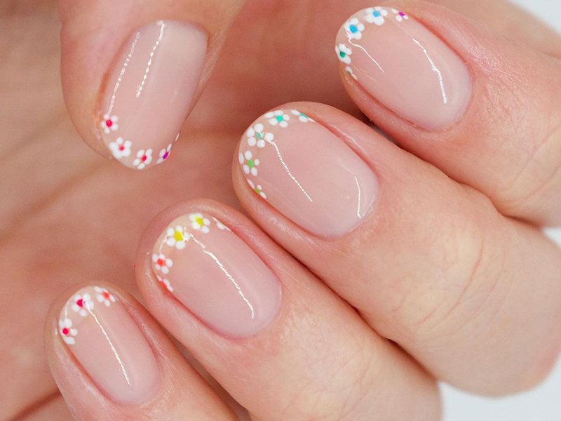 How To Create Flower Nail Art Using A Dotting Tool Makeup Com