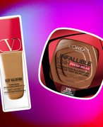 valentino beauty very valentino 24 hour wear liquid foundation and l'oreal paris infallible fresh wear foundation in a power