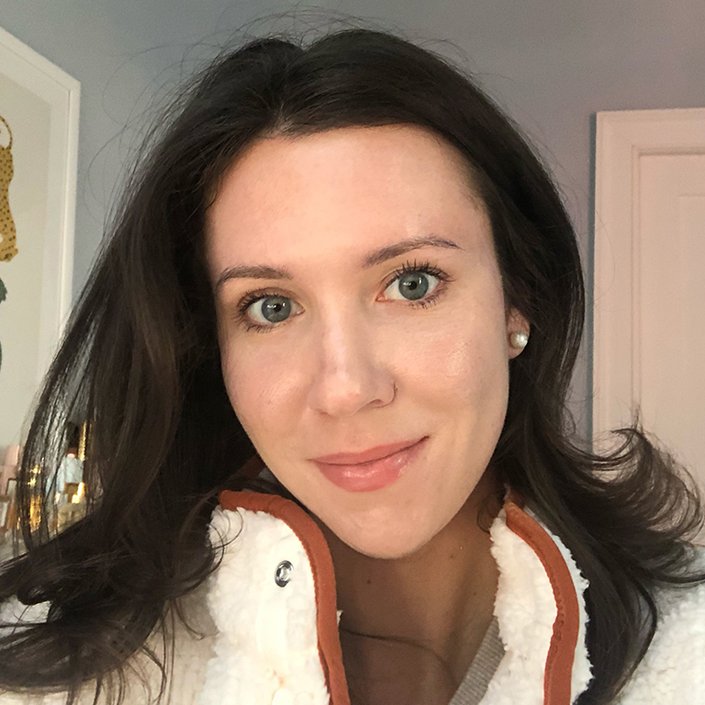 person wearing natural makeup