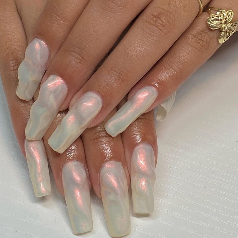 tapered square nail design