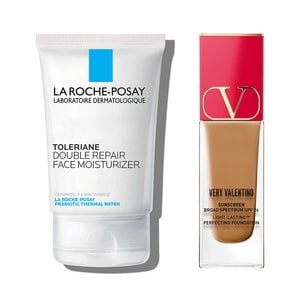 Valentino Beauty Very Valentino 24 Hour Wear Liquid Foundation, La Roche-Posay Toleriane Double Repair Face Moisturizer