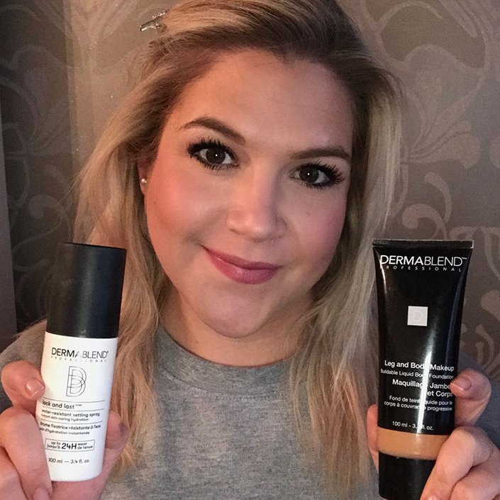 Dermablend Lock and Last Makeup Water-Resistant Setting Spray and Dermablend Leg and Body Makeup