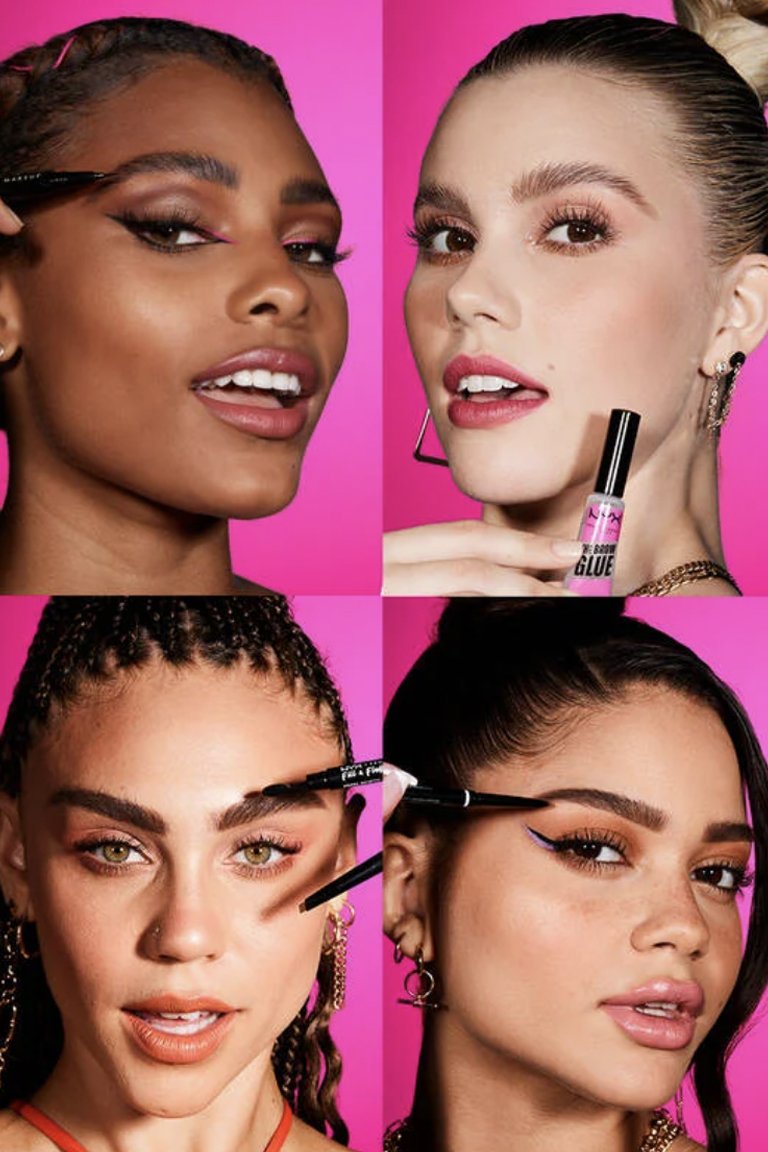 four people wearing nyx professional makeup