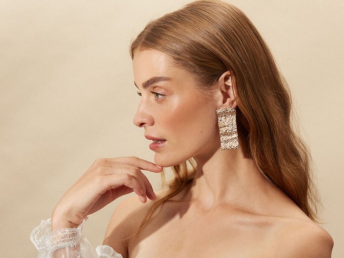 side profile of person wearing bronzer