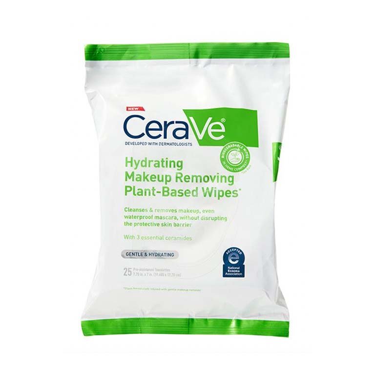 cerave hydrating makeup removing plant-based wipes