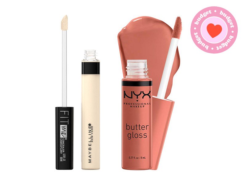 Maybelline New York Fit Me Concealer and NYX Professional Makeup Butter Gloss