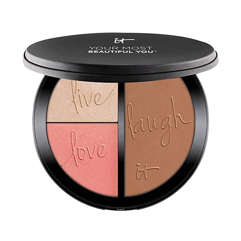 IT Cosmetics Your Most Beautiful You™ Anti-Aging Matte Bronzer, Radiance Luminizer & Brightening Blush Palette