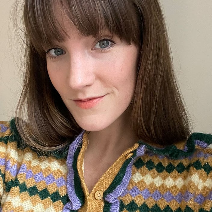 Makeup.com editor Victoria Moorhouse wearing Lancôme Priming Serum