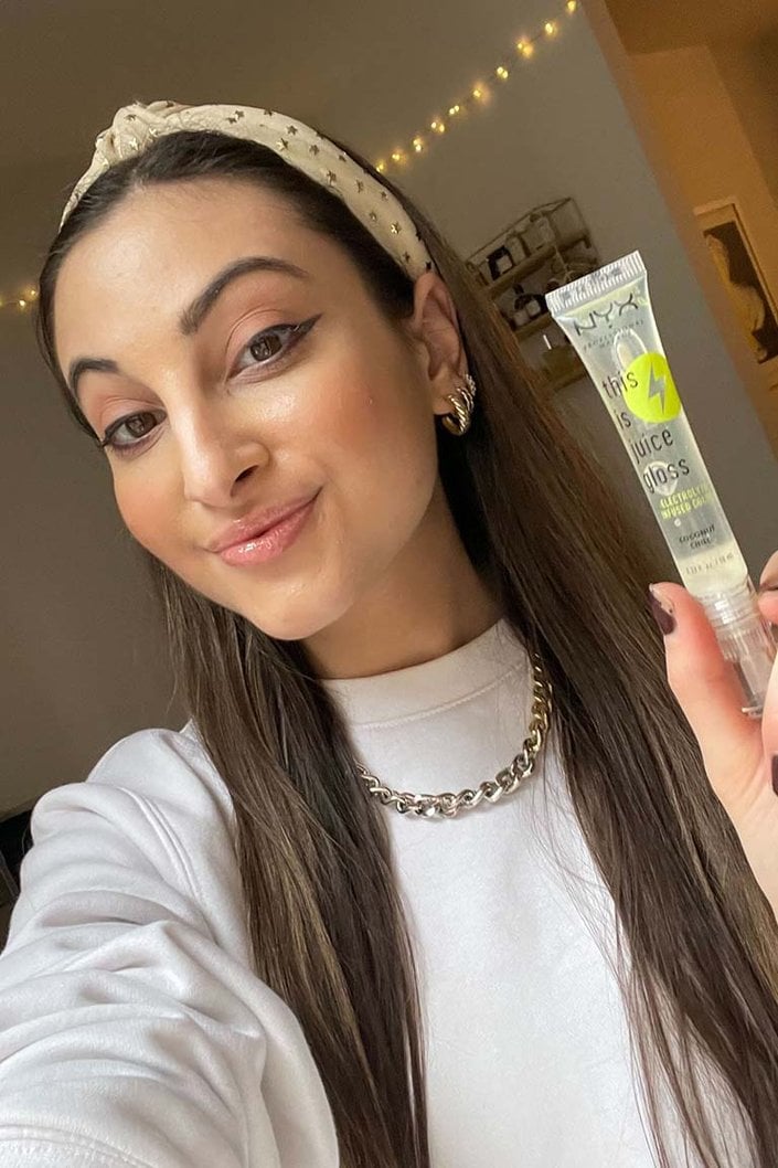 nyx this is juice gloss in coconut chill