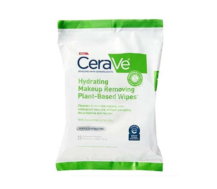 cerave hydrating makeup removing plant-based wipes