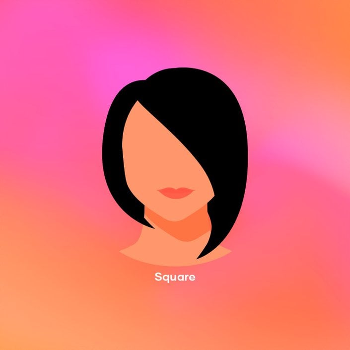 bob haircut on square face shape