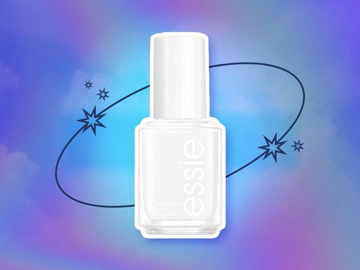 while nail polish