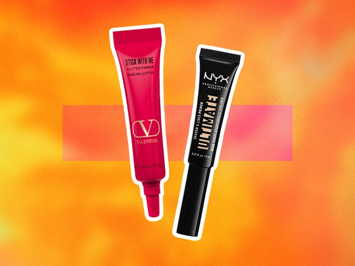 valentino beauty stick with me glitter primer and nyx professional makeup ultimate shadow and liner primer