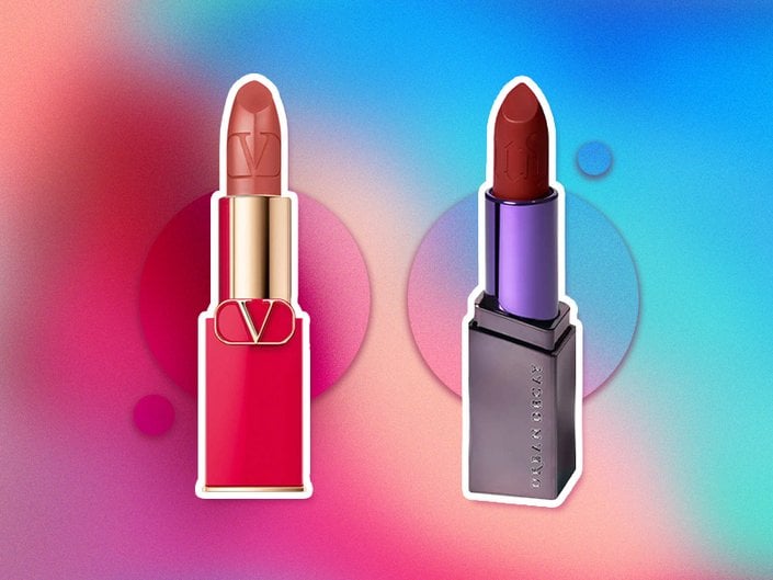 valentino beauty rosso valentino refillable lipstick and urban decay vice lipstick