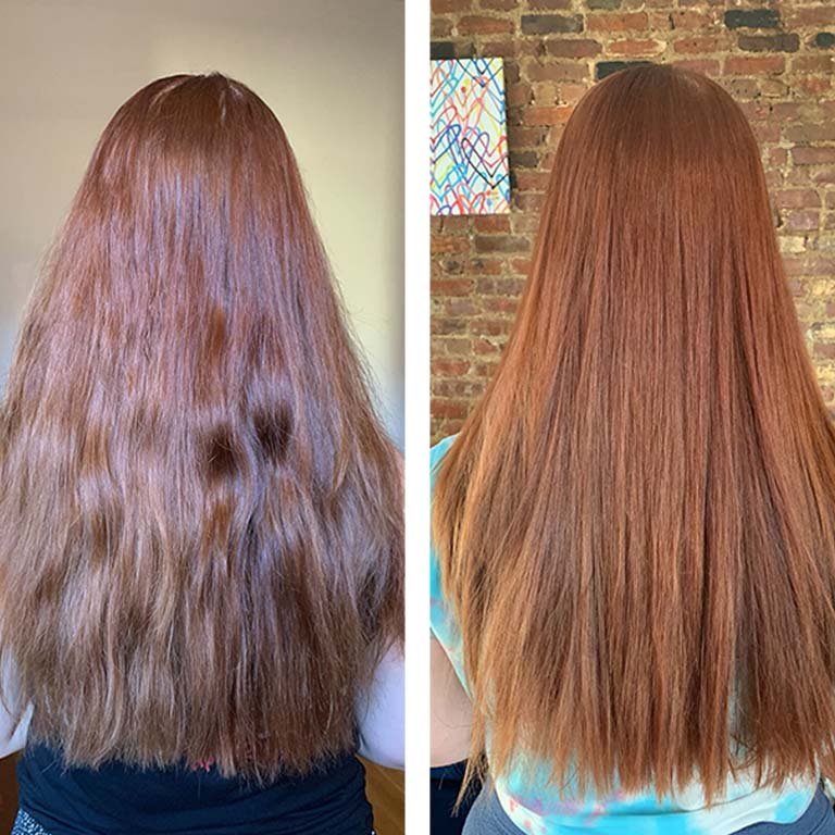 garnier glass hair water before and after