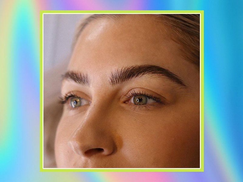 person with microbladed eyebrows