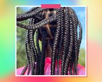photo of the back of someone’s head with their hair in long box braids