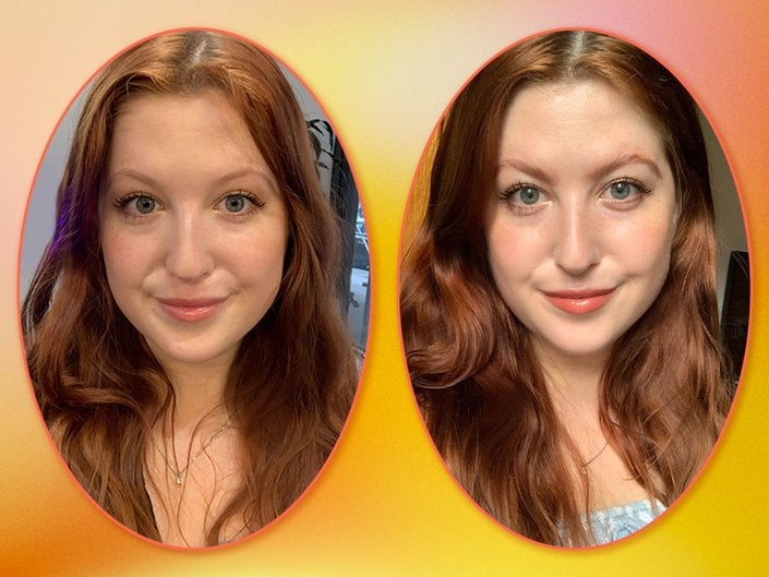 eyebrow tinting before and after