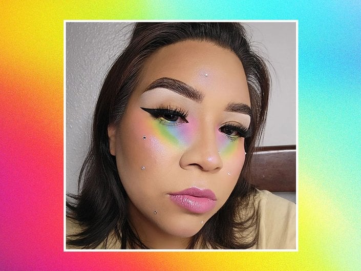 rainbow under-eye tiktok trend