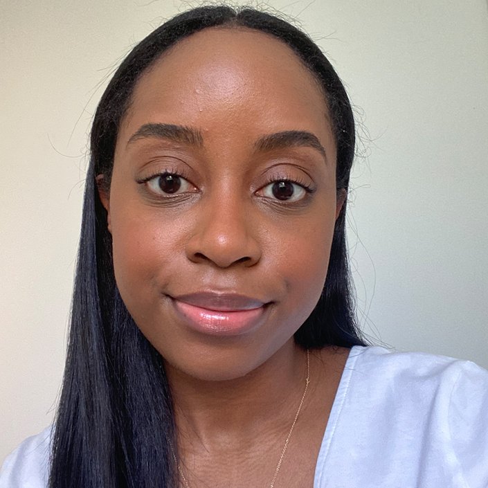 person after lash lift